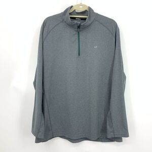 Untuckit Men Size XXL Pullover‎ 1/4 Zip Long Sleeve Shirt Top Gray Loxton